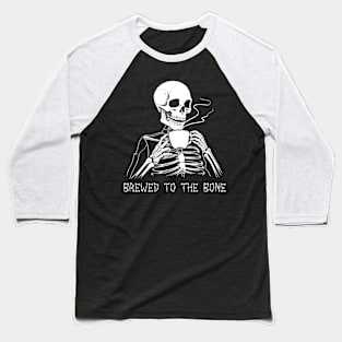 Funny Skeleton Goth Men Women Funny Halloween Coffee Baseball T-Shirt